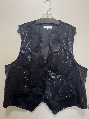 Sequin Formal Vest - Black by Versace Napoli